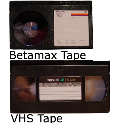 Betamax/VHS size comparison